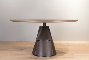 DS-615 - Round leather dining table with stone top by de Sede - view 3